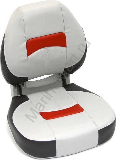Сиденье мягкое складное Pro Angler Ergonomic Boat Seat, серо-красное 75195GCR фото №1