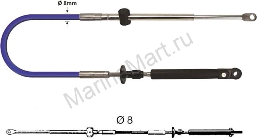 Трос дистанционного управления Ultraflex Mach14, (16 футов - 4,8 м), 2 шт Mach14 16"