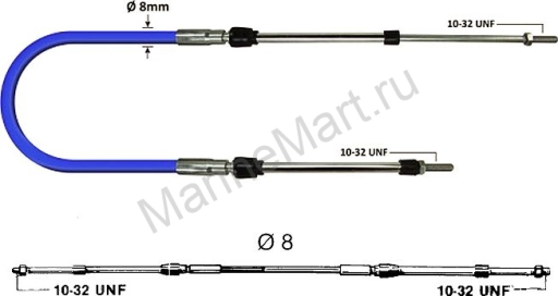 Трос дистанционного управления Ultraflex MachZero, (20 футов - 6,1 м), 2 шт MachZero 20"