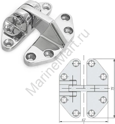 Петля разъемная 75х62 мм 007676