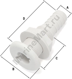 Разъем водосброса пластиковый под шланг 19 мм C11854