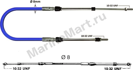 Трос дистанционного управления Ultraflex MachZero, (12 футов - 3,6 м), 2 шт MachZero_12ft_UF