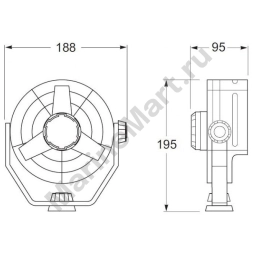 Hella marine 4025391 2 Скорость вентилятора  White 188 x 195 x 95 mm