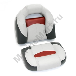 Сиденье мягкое Bass Boat Seat, серо-красное Newstarmarine 75132GCR