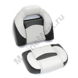 Сиденье мягкое Bass Boat Seat, серо-черное Newstarmarine 75132GCC