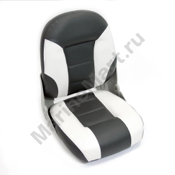 Сиденье мягкое складное Cruistyle III High Back Boat Seat, бело-серое Newstarmarine 75131WC