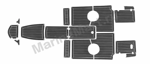 Комплект палубного покрытия для Феникс 510BR, тик черный, с обкладкой, Marine Rocket