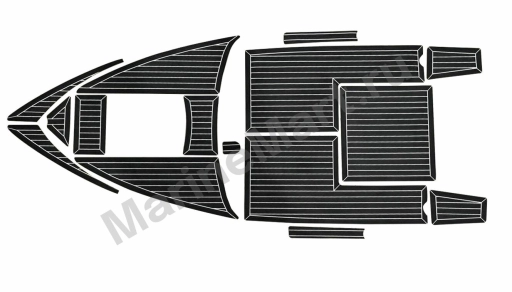 Комплект палубного покрытия для Феникс 560, тик черный, с обкладкой, Marine Rocket