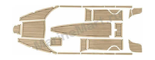 Комплект палубного покрытия для Феникс 600HT, тик классический, с обкладкой, Marine Rocket