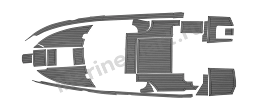 Комплект палубного покрытия для Hammertone 25 HT, тик серый, с обкладкой, Marine Rocket