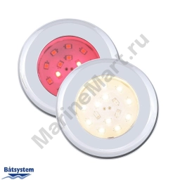 Светильник точечный врезной Batsystem Frilight Nova RV 9475CRV 8 - 30 В 2 Вт хромированный корпус красный и белый свет без выключателя