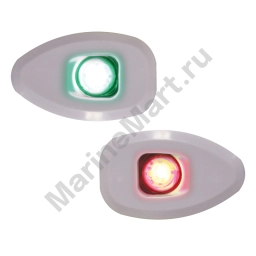 Комплект бортовых огней без отверстий Lalizas Micro LED 12 74357 112,5° цвет белый свет красный/зелёный