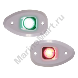 Комплект бортовых огней с отверстиями под винты Lalizas Micro LED 12 74358 112,5° цвет белый свет красный/зелёный