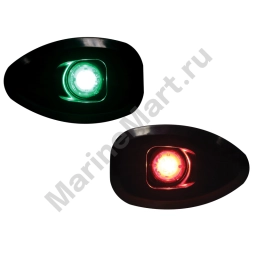 Комплект бортовых огней без отверстий Lalizas Micro LED 12 74359 112,5° цвет чёрный свет красный/зелёный