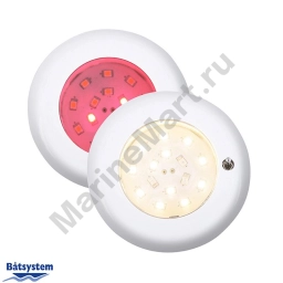 Светильник точечный врезной Batsystem Frilight Nova RV 9475VRVS 8-30 В 2 Вт белый корпус красный и белый свет с выключателем