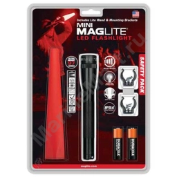 Mag-Lite IP2201G LED 2AA Safety Мини Пакет Черный Black 97 Lumens