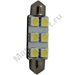 Goldenship GS10527 10-30V 1.3W Festoon 6 SMD 5050 Светодиодная лампа Серебристый Grey