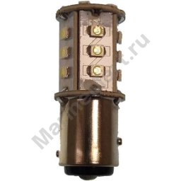 Goldenship GS10539 10-30V 3.5W BAY15D 24 SMD 3528 Холодная светодиодная лампа Серебристый Grey