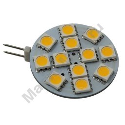 Goldenship GS10511 12-30V 2.2W G4 12 SMD 5050 GS10511 Горизонтальная холодная светодиодная лампа Серебристый Grey, 2 штуки