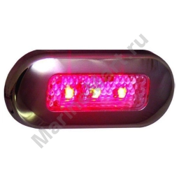 T-h marine 232-LED51824DP LED Oblong Courtesy Свет Серебристый Red