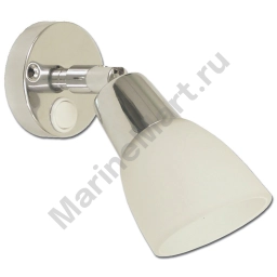 Scandvik 390-41365 GL Shade Светодиодный свет для чтения Серебристый Chrome Bras 12-24V