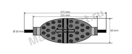 Груша топливоподкачивающая для лодочных моторов, 9 мм (упаковка из 10 шт.) CAN-SB PO2720_pkg_10