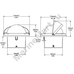 Компас с конической картушкой Ritchie Navigation Helmsman HF-743W белый 95 мм 12 В врезная установка