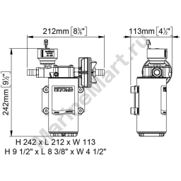Гидрофор автоматический самовсасывающий Marco UP12/E 16468115 12/24В 36л/мин 2,5бар