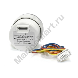 Цифровой счетчик моточасов KUS WS KY39202 Ø52мм 12/24В IP67 0-99999 белый/нержавейка