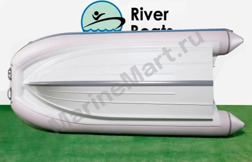 Лодка РИБ (RIB) RiverBoats RB 400, серо-белый, накладка на рундук,утка, корпус белый RBRIB400-N-U-GWW