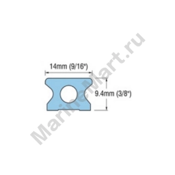 Погон стаксель-шкота с отверстиями Ronstan серия 14 RC1140-1.5 1496х14мм черный из алюминия