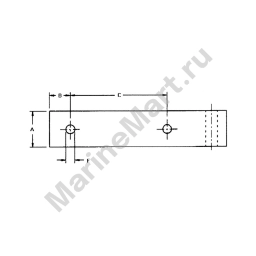 Оковка рулевая из анодированного алюминия Ronstan RF2502 9,5х32мм черный