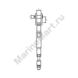 Талреп для лееров из нержавеющей стали вилка Sta-Lok G26-05 5мм 15x11.1x7.7мм