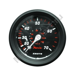Индикатор скорости/спидометр Faria Pro Red Style 3.4" 34623 12В 70 узлов черный/красный