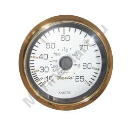 Индикатор скорости/спидометр Faria Signature Gold Style 3.4" 34524 12В 85 узлов серый/золотистый