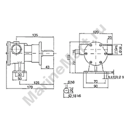 Ancor 1600036 PM36 28-96lt/min 1´´ Самовсасывающий насос  Bronze