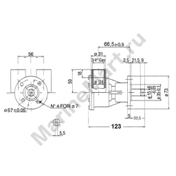 Ancor 1600143 ST143 21-56lt/min 3/4´´ Самовсасывающий насос  Bronze