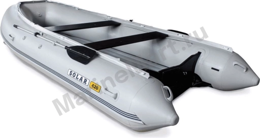 Надувная лодка ПВХ SOLAR-420 К (Максима), светло-серый SLR420k_max_lg