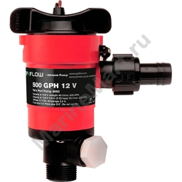 Johnson pump 189-48703 Dual Port Насос Красный  12V 750 GPH