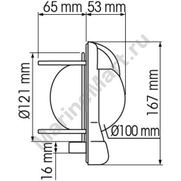 Тактический компас Plastimo 64425 Contest 101 черный 12-24 В 100 мм устанавливается на переборку