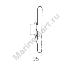 Ultraflex 4345841 V56 Руль Серебристый  White 350 mm