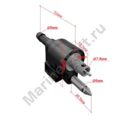 Адаптер топливный SUNFINE тип Yamaha/Mercury, 8мм, 6G1-24304-02 SF80212-3