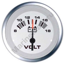 Veethree VEM59656FE Lido 8-16V Вольтметр  White / Silver 52 mm