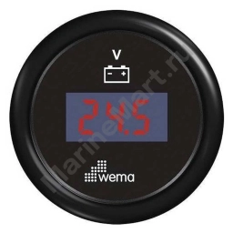 Wema 648557 Blackline 8-32V Цифровой вольтметр Black 52 mm