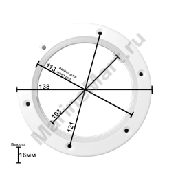 Крышка люка технологическая SUNFINE 101 мм, белая SF20311-2W, 2 штуки