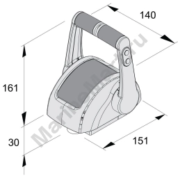 Блок ДУ с двумя рукоятками Vetus EC4HT2 12/24 В 151 x 140 x 161 мм