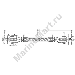 Талреп из нержавеющей стали вилка/вилка M6 A764806