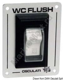 Панель управления унитазом W.C. FLUSH 80x60мм 12/24В, Osculati 50.207.09