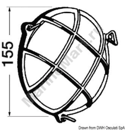 Светильник герметичный с байонетным и винтовым патроном IP54 220-240В 40Вт, Osculati 13.202.89