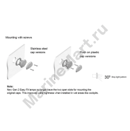 Светильник светодиодный Hella Marine Step Lamp 8560 Easy Fit 2JA 958 126-431 12 - 24 В 0,5 Вт корпус из полированной нержавеющей стали теплый белый свет